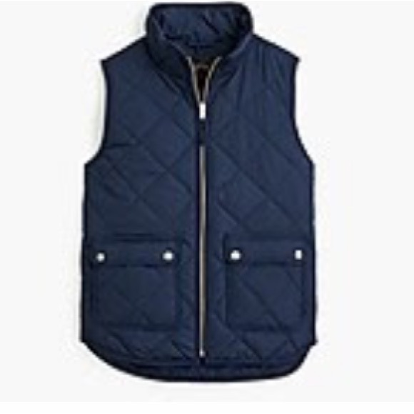 J.Crew navy Excursion vest in recycled poly with PrimaLoft® fill, size large. - Picture 1 of 9